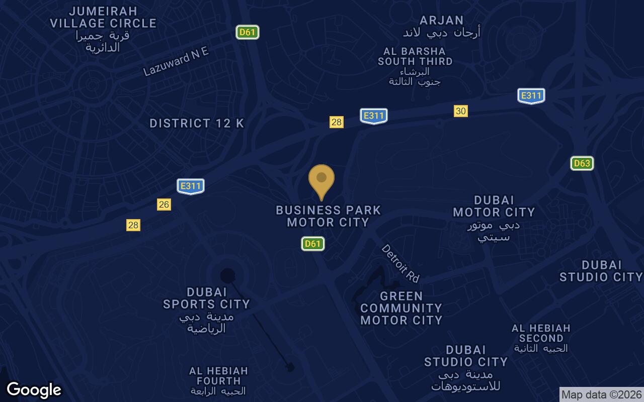 Map of Ananda Residences in Motor City
