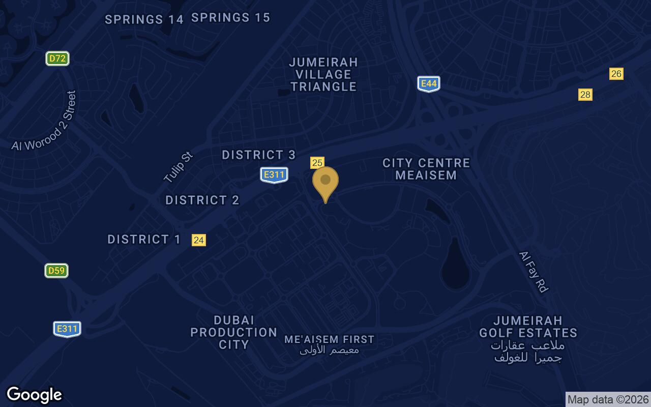 Map of Samana Sky Views in DPC (Dubai Production City)