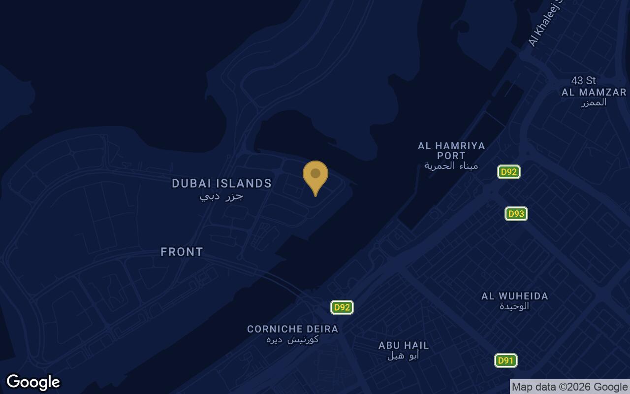 Map of Samana Ocean Bay in Dubai Islands