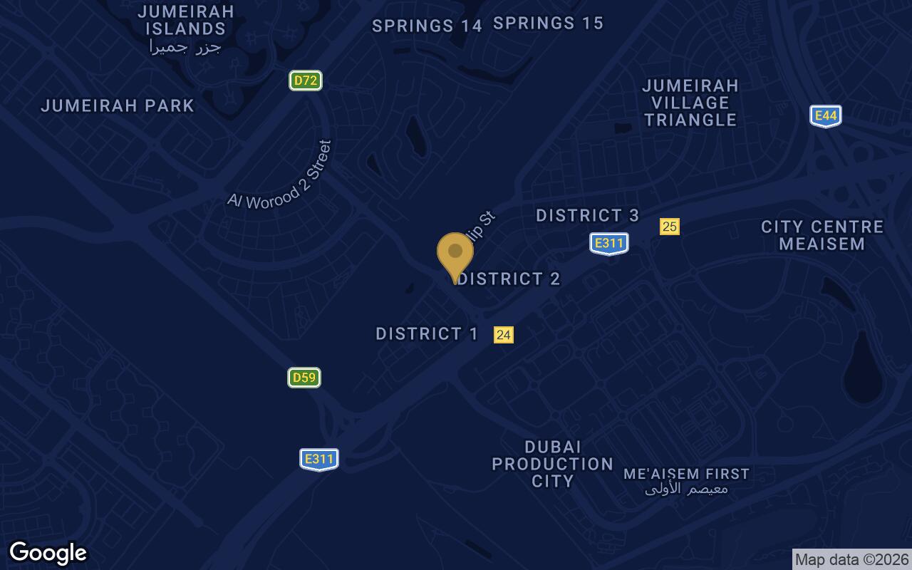 Map of Binghatti Flare in JVT (Jumeirah Village Triangle)
