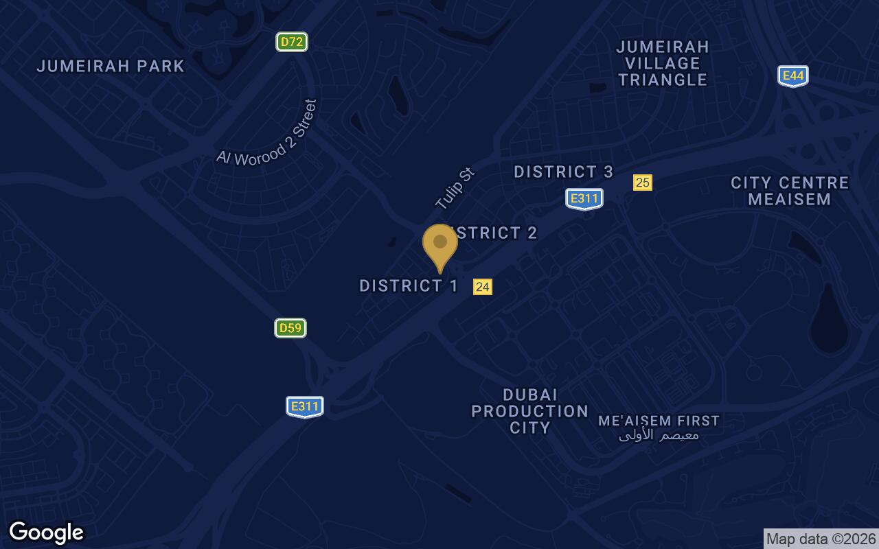 Map of ELAR1S Axis in JVT (Jumeirah Village Triangle)