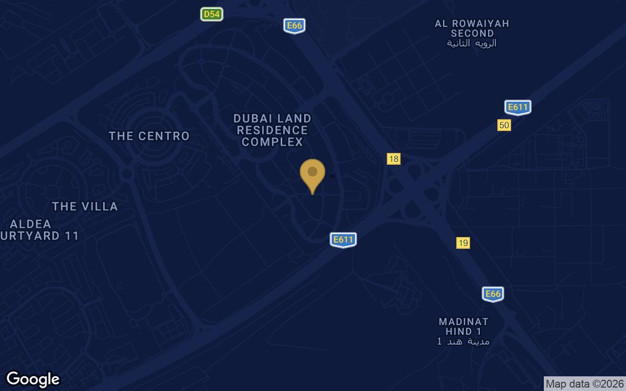 Map of Beverly Park in Dubai Land Residence Complex