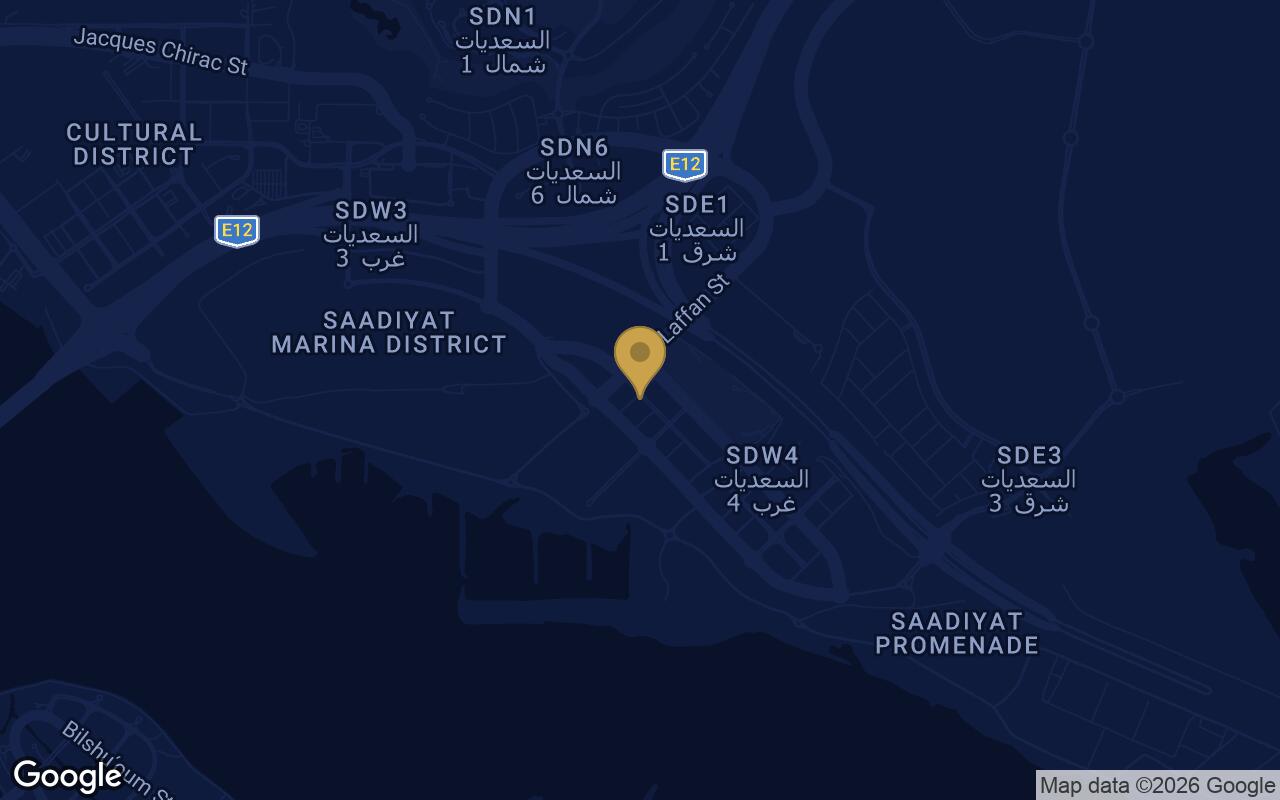 Map of Vida Residences Saadiyat Island in Saadiyat Island