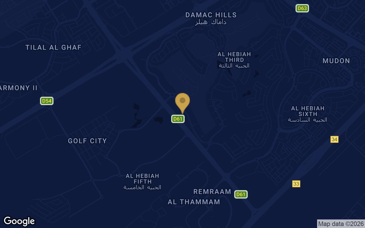 Map of Damac District in Damac Hills