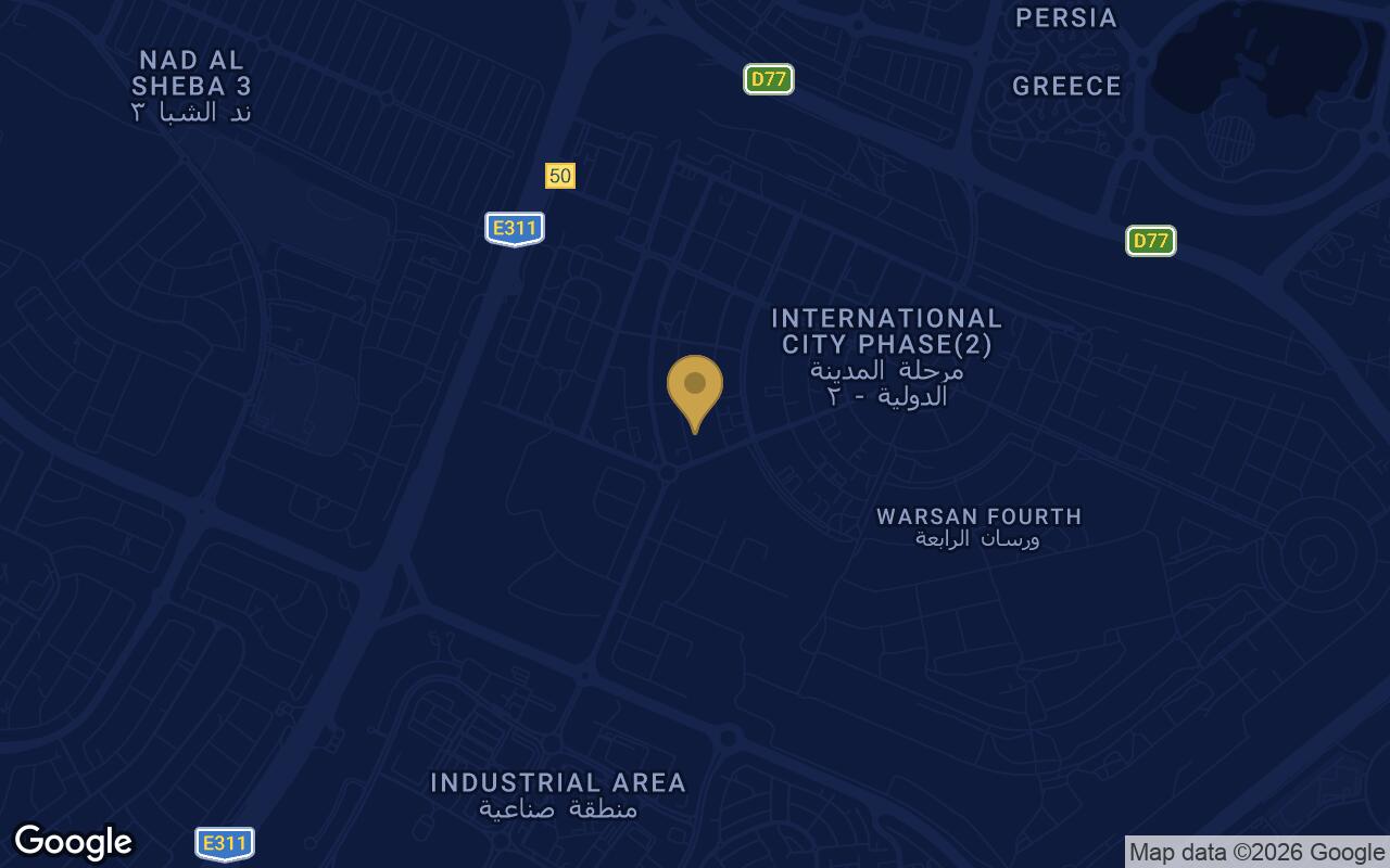 Map of Elevia Residences in Dubai Industrial City