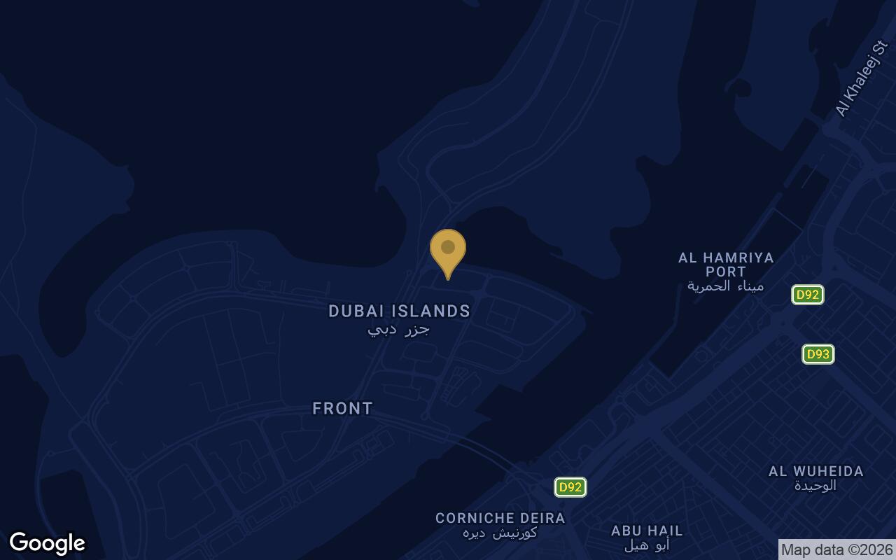 Map of Wellington Ocean Walk in Dubai Islands