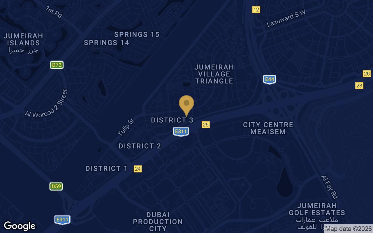 Map of ELAR1S Sky in JVT (Jumeirah Village Triangle)