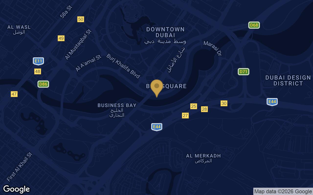 Map of Canal Heights II in Business Bay
