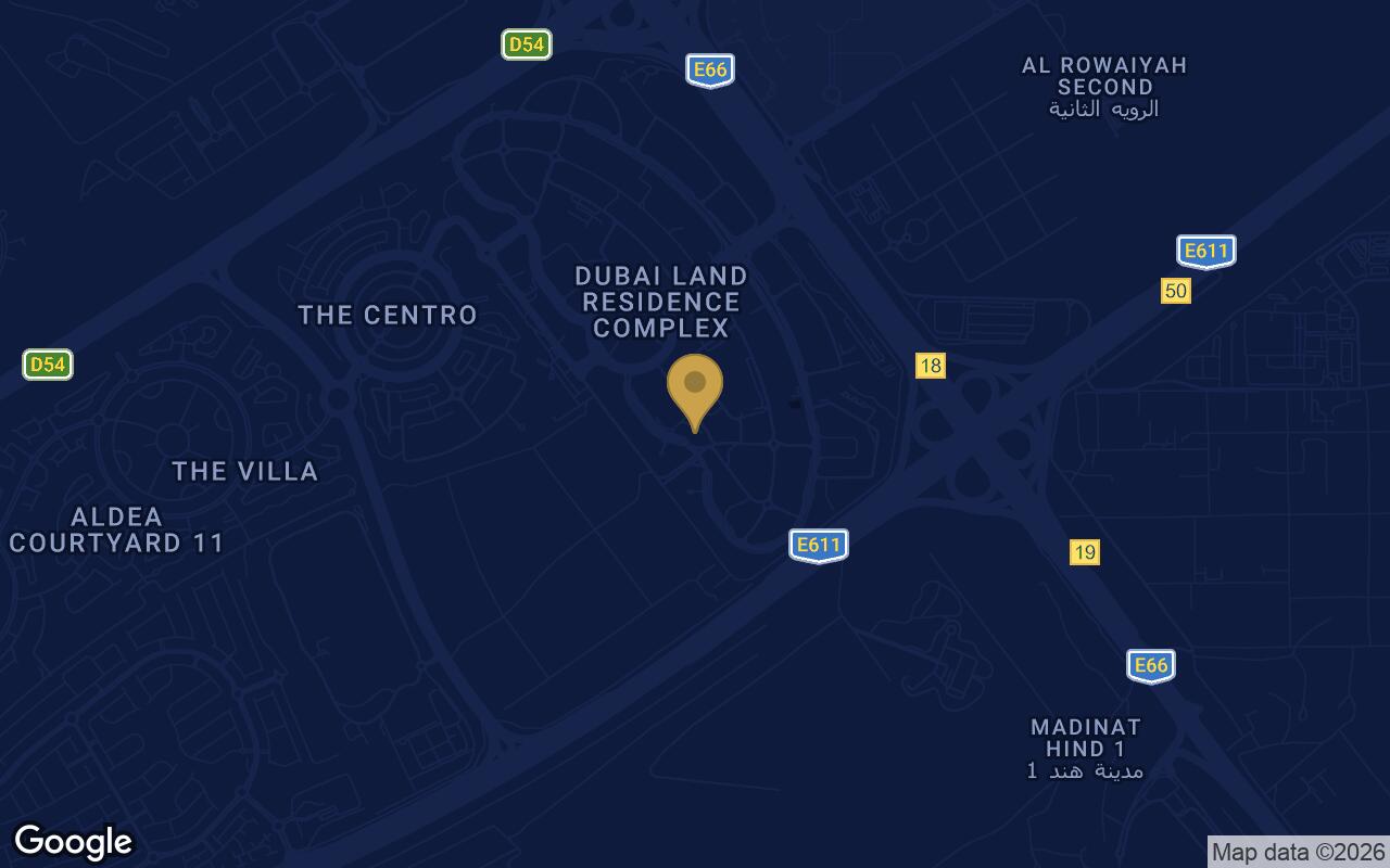 Map of Saray Prime Residence in Dubai Land Residence Complex