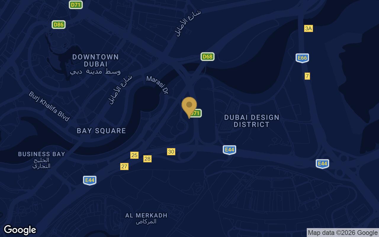 Map of Burj Jacob and Co Residences in Business Bay
