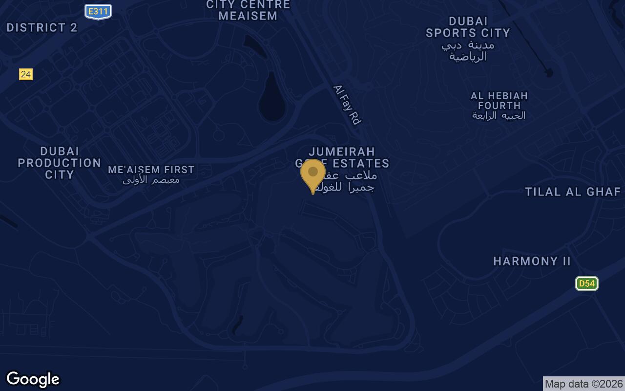 Map of Terra Golf Collection Phase 2 in JGE (Jumeirah Golf Estates I)