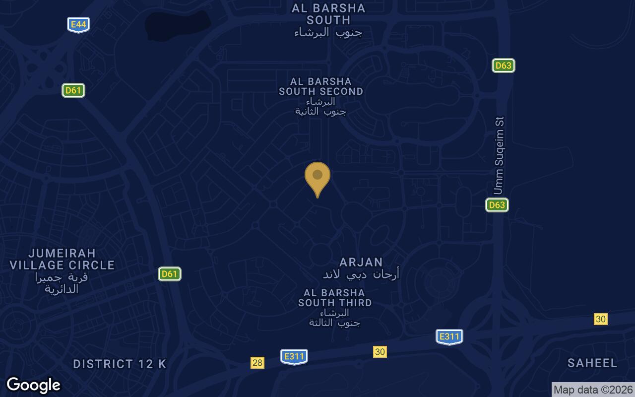 Map of Binghatti HillCrest in Arjan