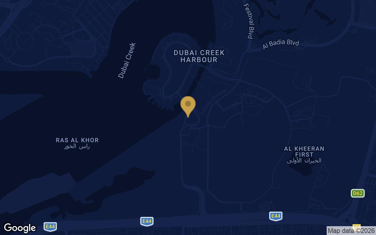 Map of Creek Bay in Dubai Creek Harbour