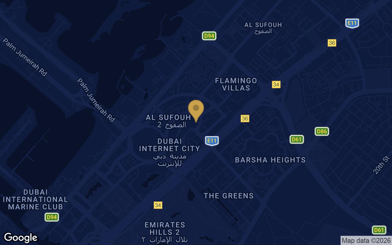 Map of The Royal Yacht in Dubai Internet City