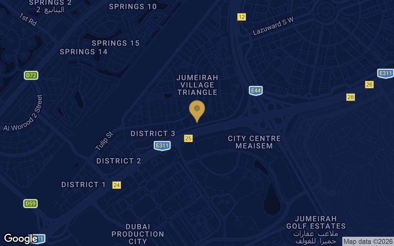 Map of Azha Millennium Residences in Al Barsha South Fifth