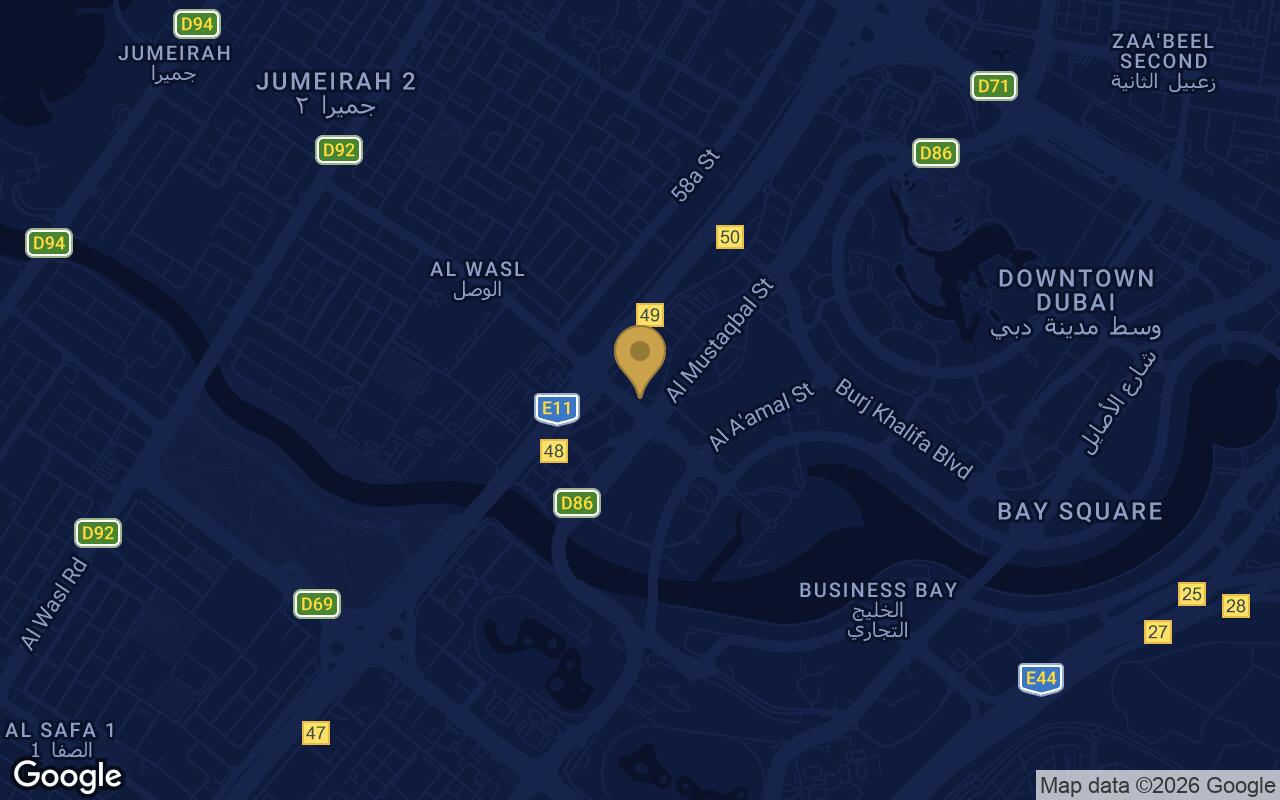Map of Avarra by Palace in Business Bay