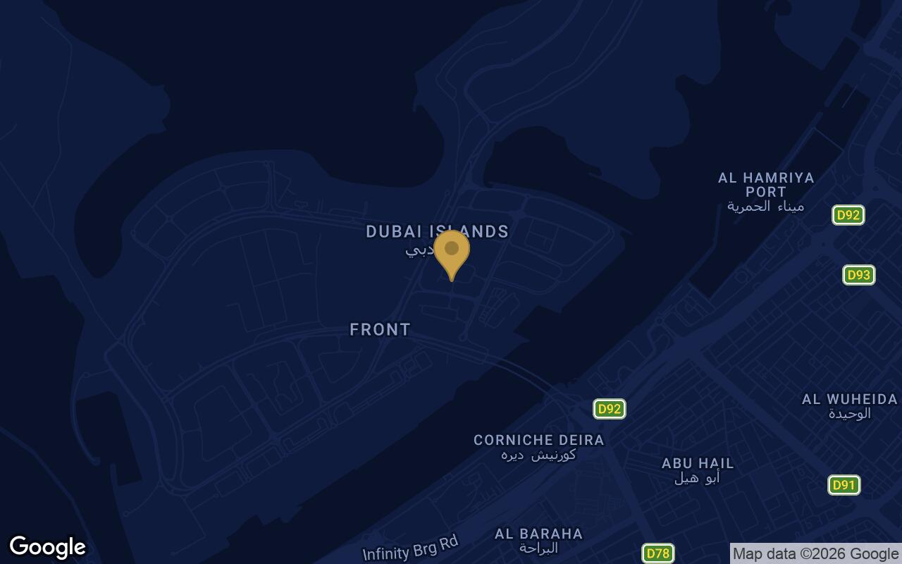 Map of 241 Waterside Residences in Dubai Islands