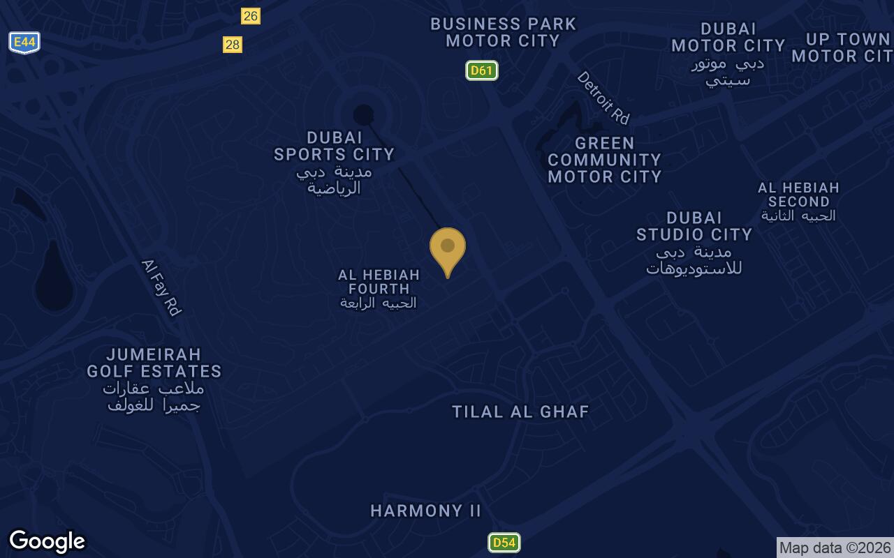 Map of Verde by Vision in Dubai Sports City