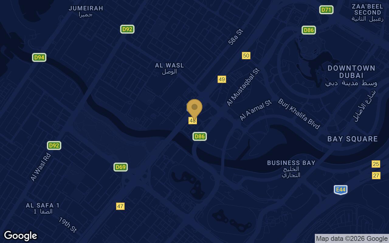 Map of Sobha Skyparks in Business Bay