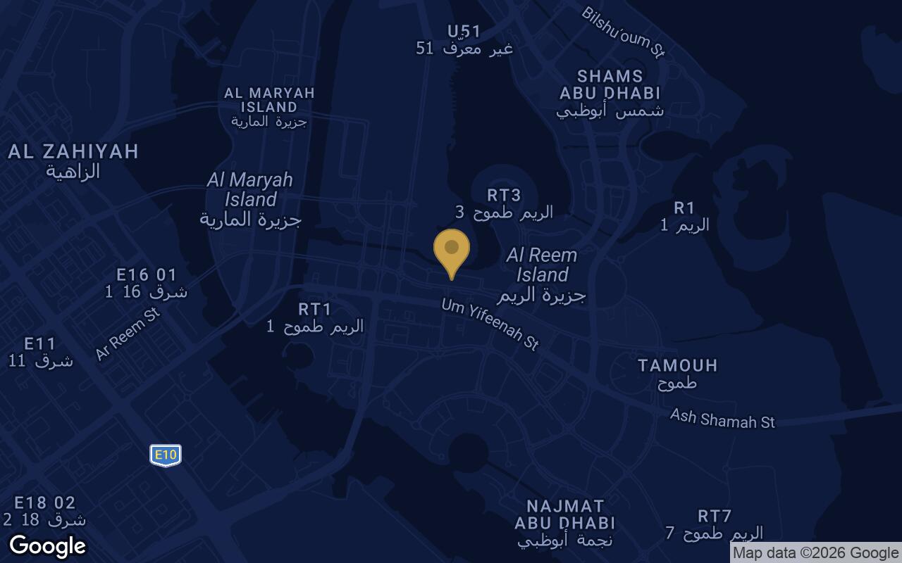 Map of One Residence in Al Reem Island