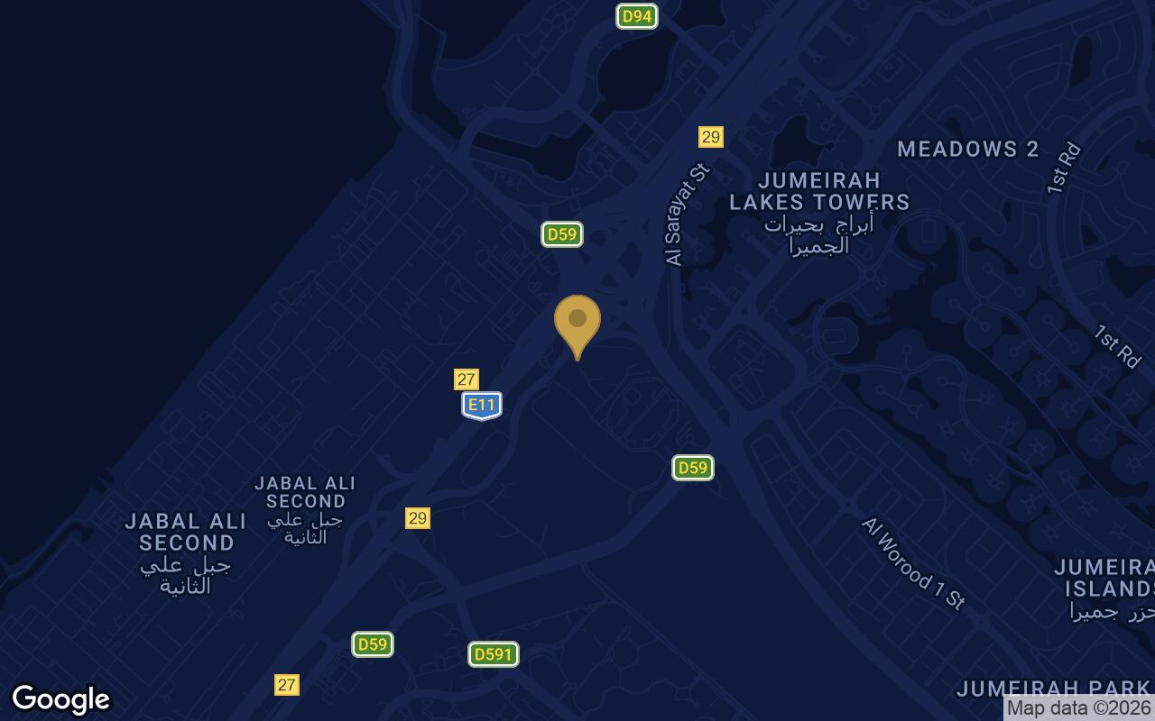 Map of The Pinnacle at Sobha Central in Jabal Ali Industrial Second