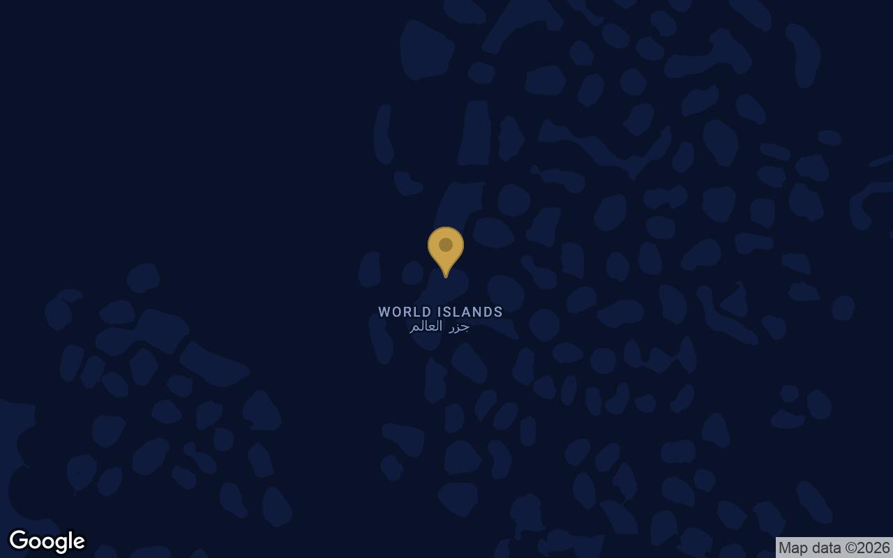 Map of InterContinental Dubai in The World Islands