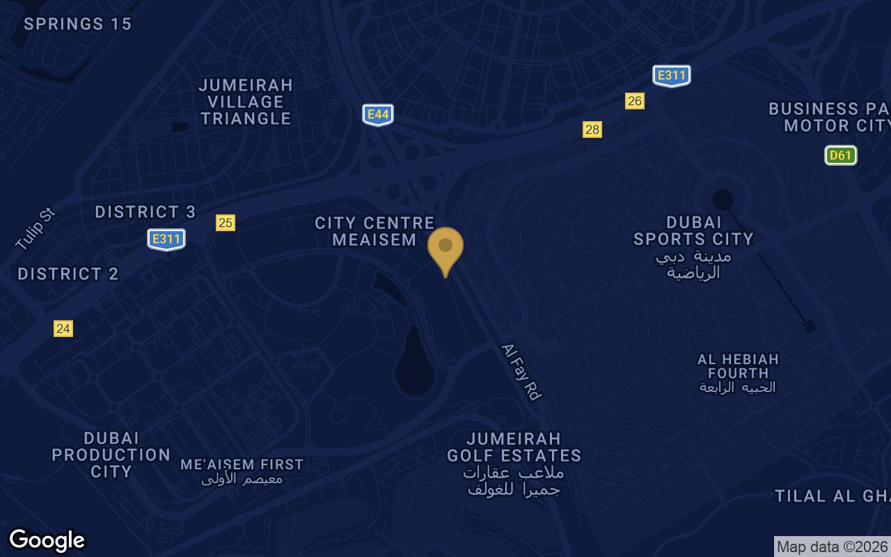 Map of Nirvana Residences 1 in DPC (Dubai Production City)