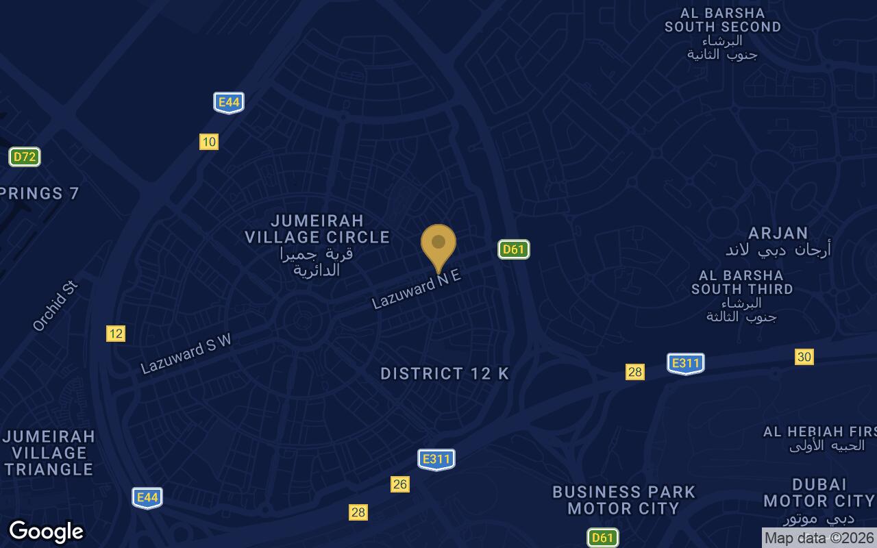 Map of Celestara Residences in JVC (Jumeirah Village Circle)