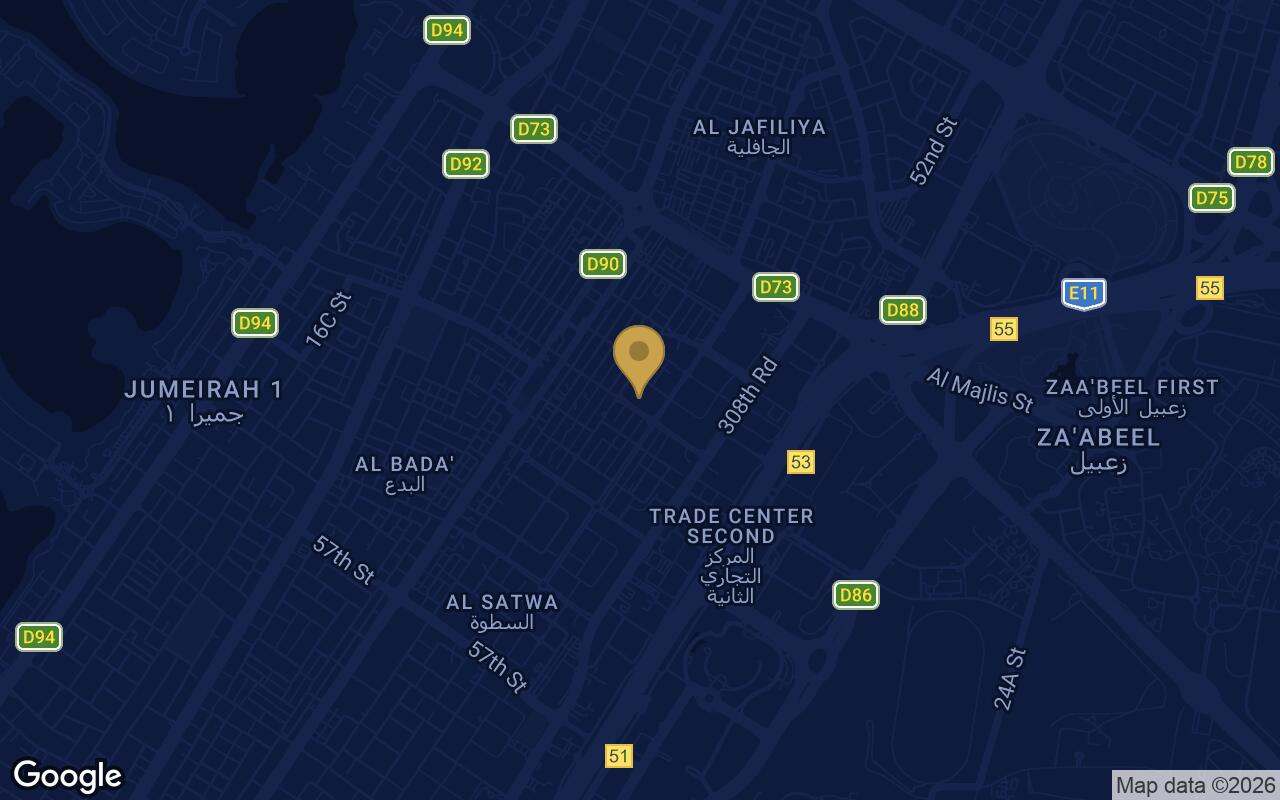 Map of Purvanchal Triana Residences in Jumeirah Garden City