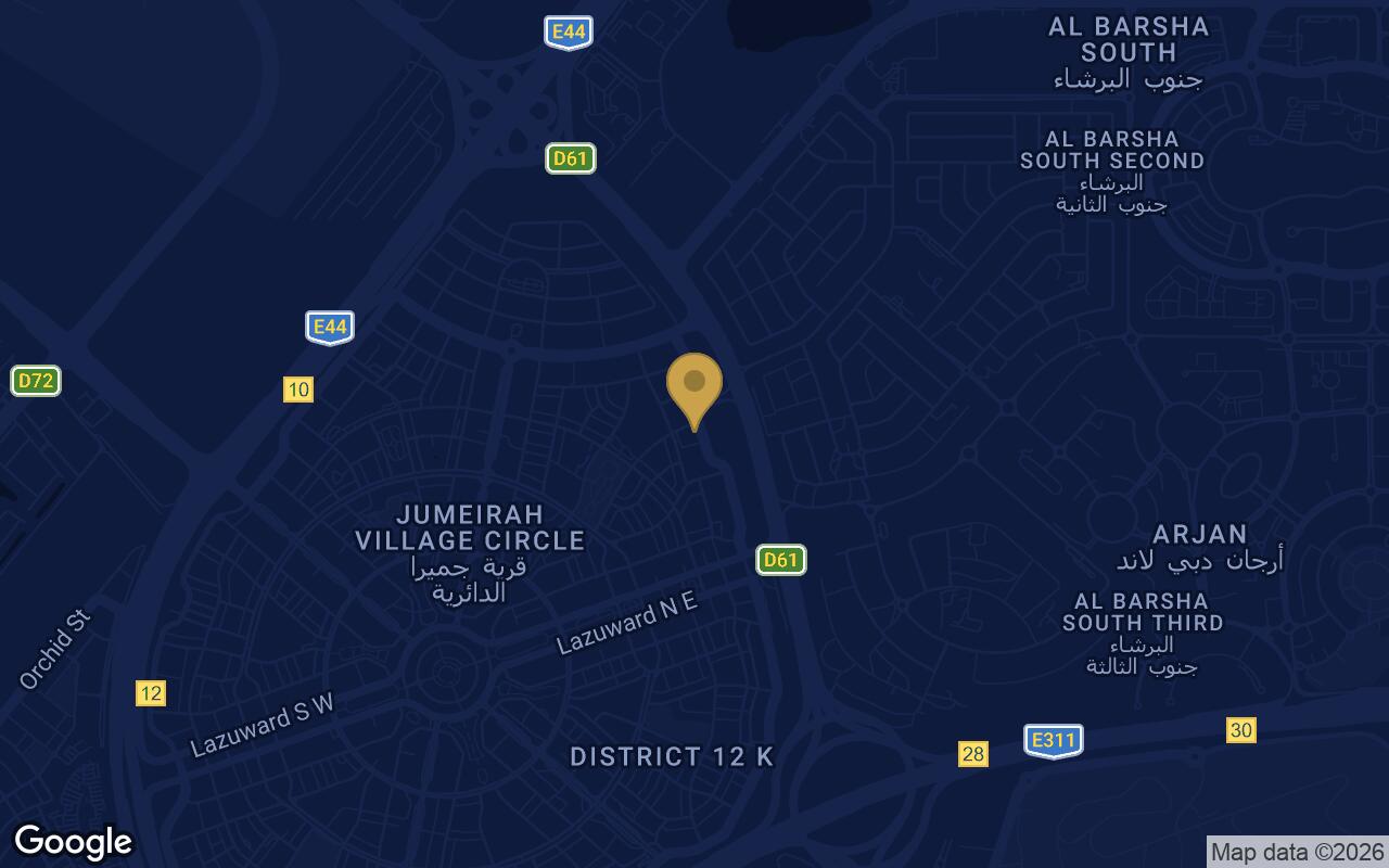 Map of Binghatti Etherea in JVC (Jumeirah Village Circle)