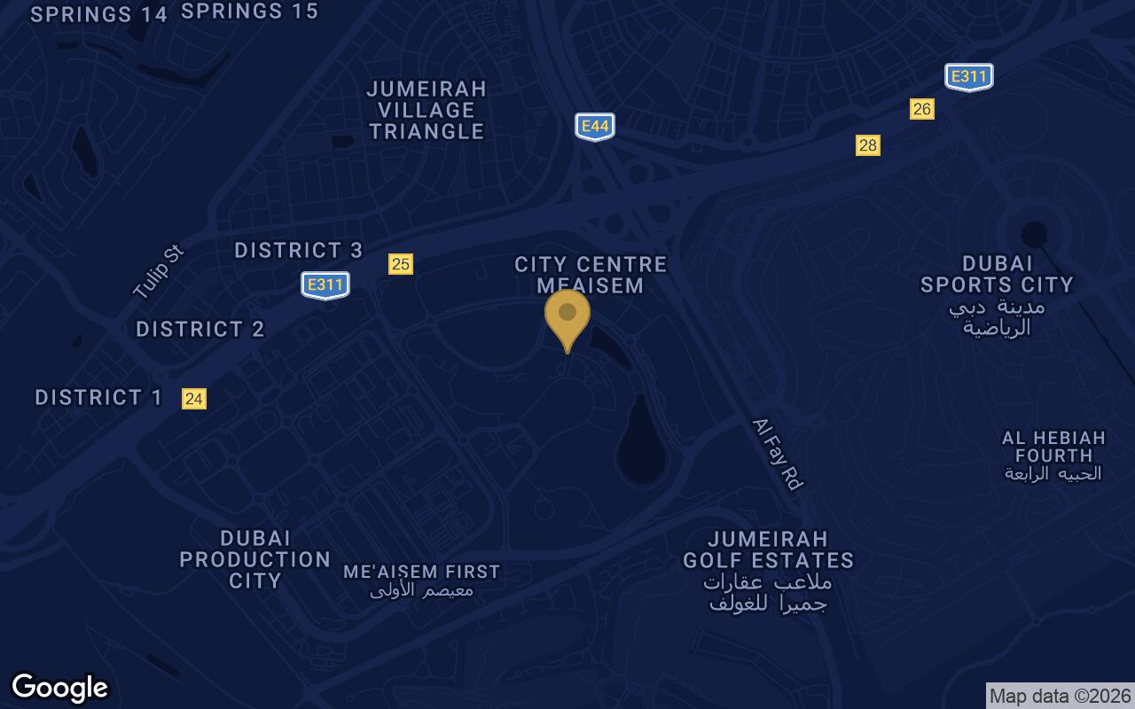 Map of Floarea Lakes in DPC (Dubai Production City)