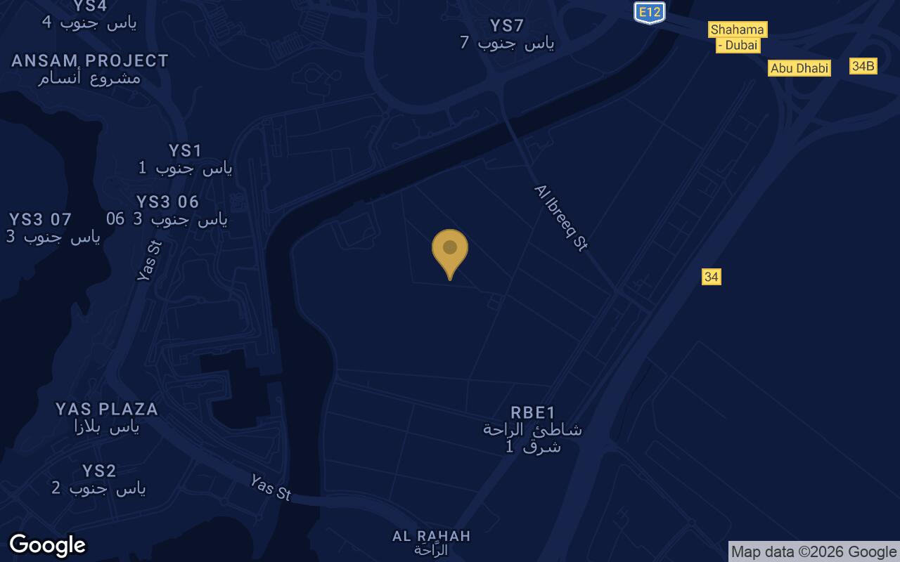 Map of Manchester City Yas Residences by Ohana (Villas) in Al Rahah