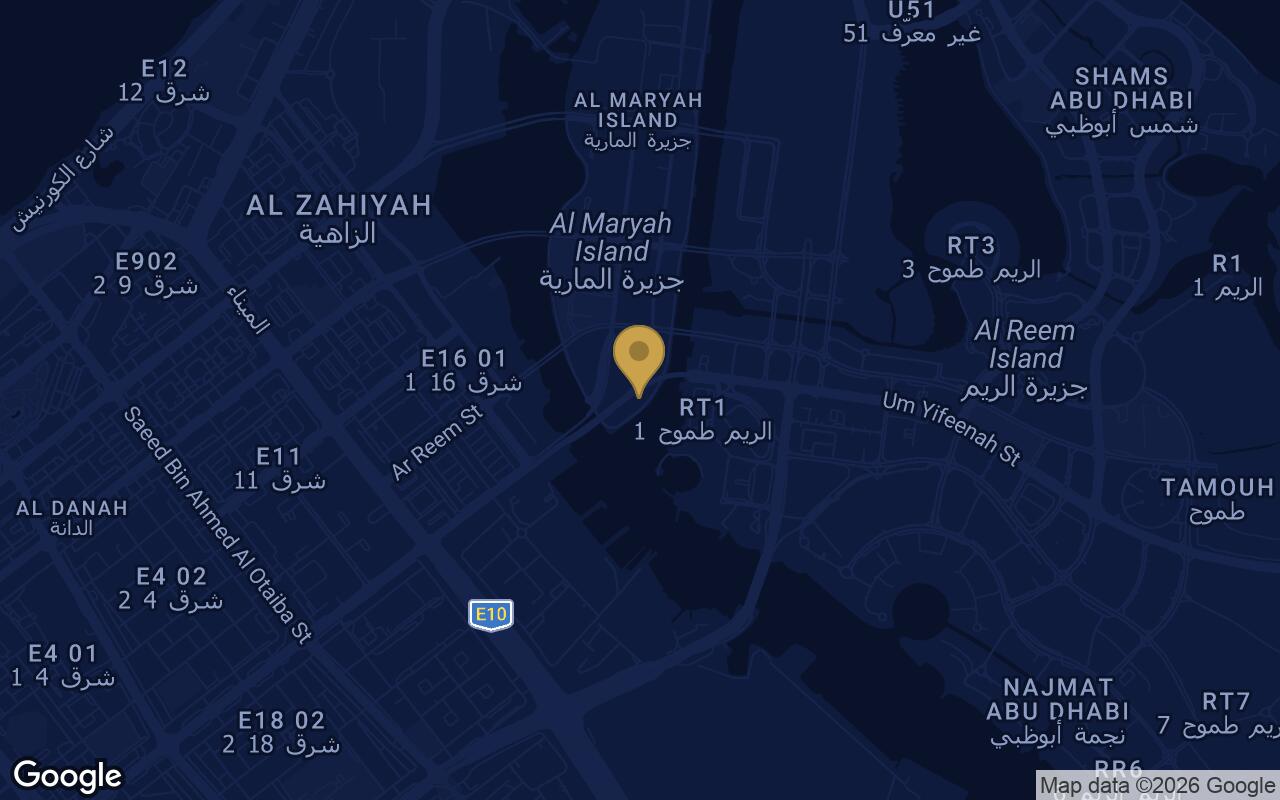 Map of Jumeirah Residences in Al Maryah Island