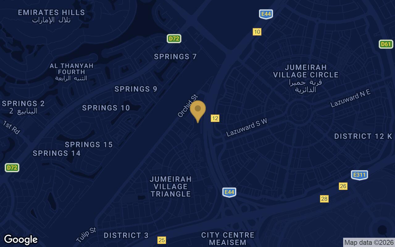 Map of Volga Tower in JVT (Jumeirah Village Triangle)