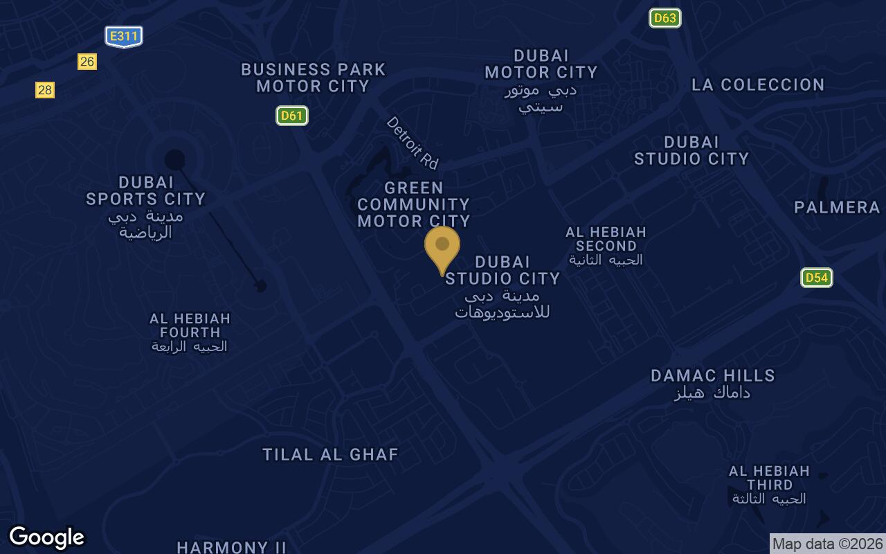Map of Beach Oasis 1 and 2 in Dubai Studio City