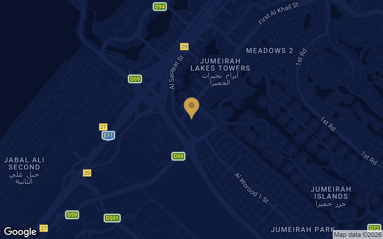Map of Mercer House in JLT (Jumeirah Lakes Towers)