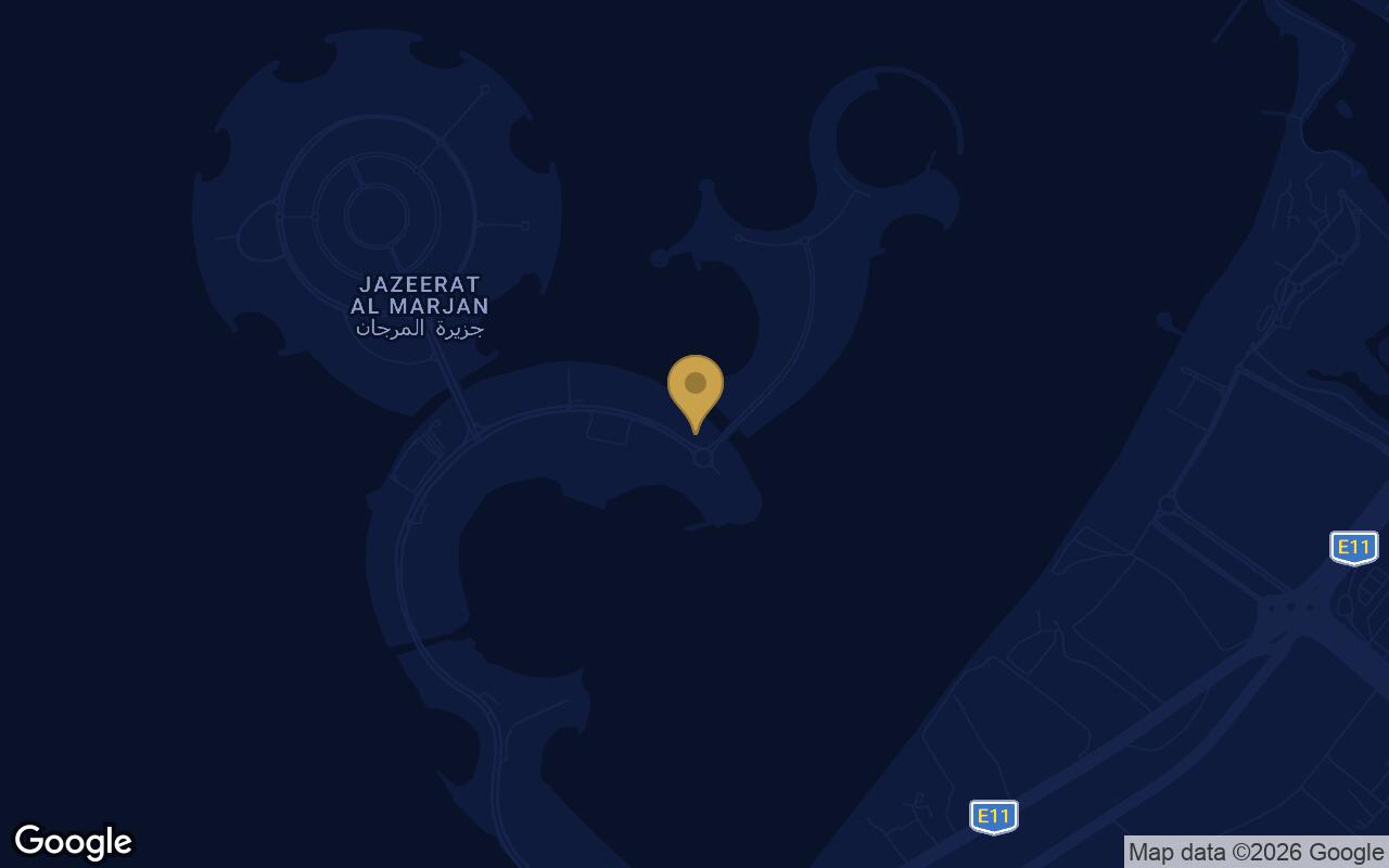 Map of JW Marriott Residences in Al Marjan Island