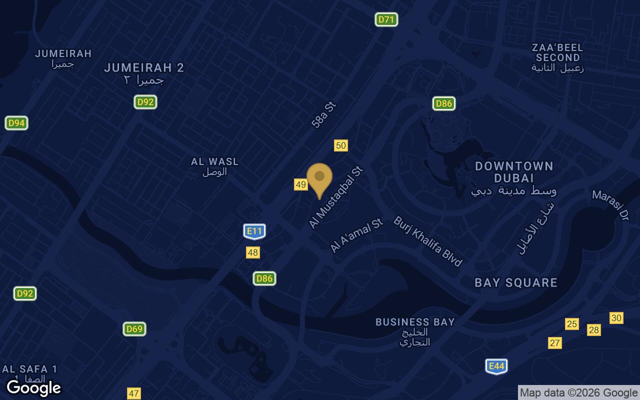Map of Bayz 101 in Business Bay